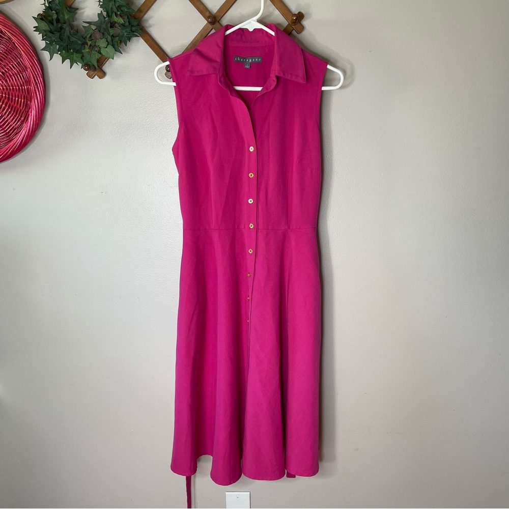 Vintage Sharagano pink midi dress